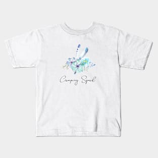 Camping Squad design in blue Kids T-Shirt